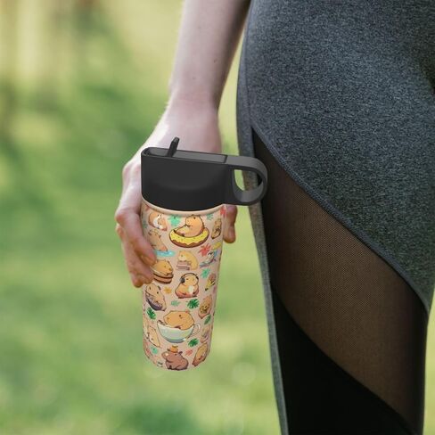 Capybara Gifts Tumbler Water Bottle Capibara Stainless Steel Vacuum Insulated Bottle 18 Oz in Saudi Arabia