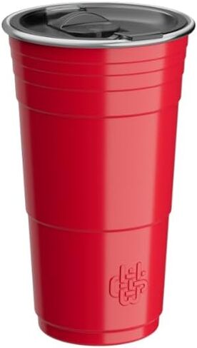 Wyld Gear Wyld Cup - الفولاذ المقاوم للصدأ ، كوب حفلة معزول بالفراغ مع غطاء - 24 أوقية برتقالية محترقة in Saudi Arabia