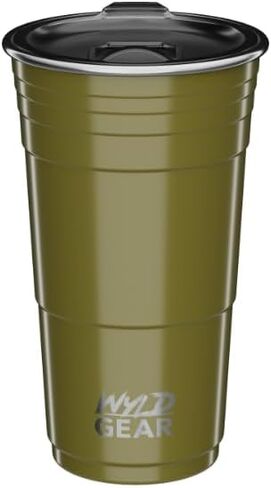 Wyld Gear Wyld Cup - الفولاذ المقاوم للصدأ ، كوب حفلة معزول بالفراغ مع غطاء - 24 أوقية برتقالية محترقة in Saudi Arabia