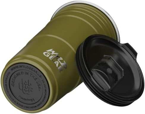 Wyld Gear Wyld Cup - الفولاذ المقاوم للصدأ ، كوب حفلة معزول بالفراغ مع غطاء - 24 أوقية برتقالية محترقة in Saudi Arabia