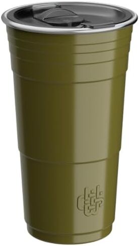 Wyld Gear Wyld Cup - الفولاذ المقاوم للصدأ ، كوب حفلة معزول بالفراغ مع غطاء - 24 أوقية برتقالية محترقة in Saudi Arabia