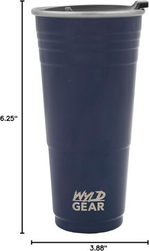 Wyld Gear Wyld Cup - الفولاذ المقاوم للصدأ ، كوب حفلة معزول بالفراغ مع غطاء - 24 أوقية برتقالية محترقة in Saudi Arabia
