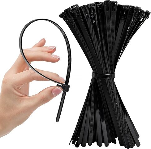 100 Pcs 10 inch Reusable Cable Ties, Cables Straps with 120 LBS Tensile Strength, Width 0.29 Inch/ 7.3 mm, Zip Ties Heavy Duty Outdoor in Saudi Arabia