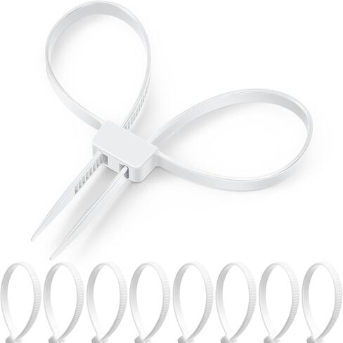 30 Pcs 27.5 Inch Heavy Duty Strong 250 Lbs Police Zip Tie Handcuff Nylon Cuffs Disposable Plastic Cable Tie (Black) in Saudi Arabia