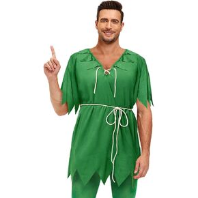AOBUTE Women Halloween Peter Pan Costume Shiny Tinker Bell Costume Dress Adult Family Cosplay in Kuwait