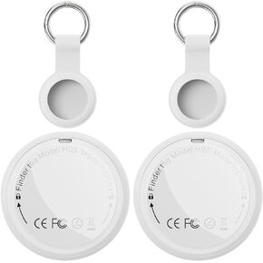 Air Smart Tracker Tags-2 Pack - GPS Tracker Bluetooth Key Finder Compatible with Apple Find My (iOS Only) with Silicone Case, IP68 Waterproof, 100dB Loud Beep for Bike, Wallets, Luggages, Bags in Saudi Arabia