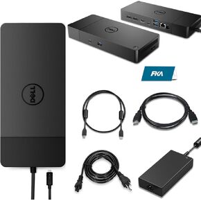 Dell WD19S 180W Docking Station, HDMI/Dual DisplayPort, Dell Docking Station with 130W Power Delivery, Dual Monitor Support,Bundle with 180W Adapter, HDMI/DP Cables (Renewed) in Kuwait