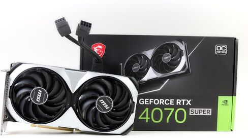 MSI Gaming RTX 4070 Super 12G Ventus 2x OC Graphics Card (NVIDIA RTX 4070 SUPER ، 192 بت ، ساعة التعزيز: 2520 MHz ، 12 جيجابايت GDRR6X 21 GBPS ، HDMI/DP ، ADA LOVELACE Architecture) (Rended) ، Black) ، Black in Saudi Arabia