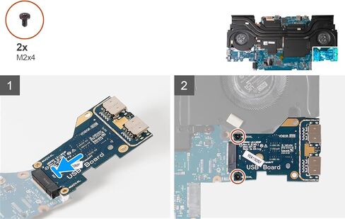 Deal4go HDK50 USB Board USB 3.2 Port ابنة لوحة 2P0CY 02P0CY LS-L656P استبدال Dell G15 5520 5521 إصدار خاص in Saudi Arabia
