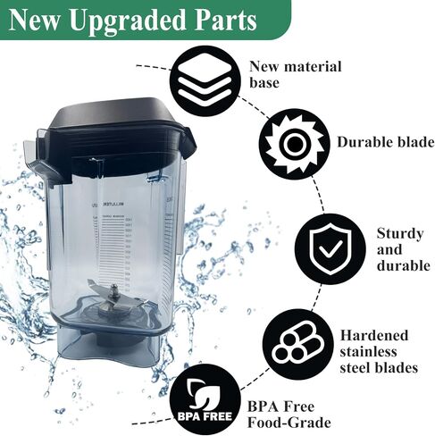 BLENDER BAITHER 48oz ، مناسب لـ Vitamix Advance Quiet One VM0145 VM0100A 16016 15978 36019 in Saudi Arabia