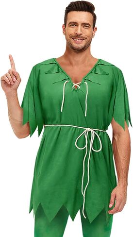 AOBUTE Women Halloween Peter Pan Costume Shiny Tinker Bell Costume Dress Adult Family Cosplay in Kuwait