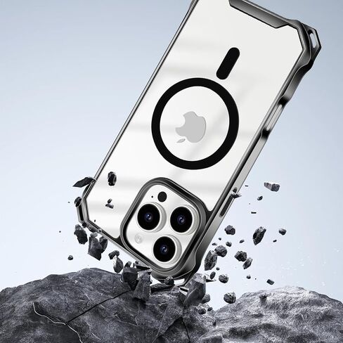 Unnfiko for iPhone 16 Pro Case واضحة ، متوافقة مع Magsafe ، علبة هاتف Crossbody مع حزام الكتف ، حماية قطرة مقاومة للصدمات ، حالة هاتف مغناطيسي لـ iPhone 16 Pro (أسود) in Kuwait