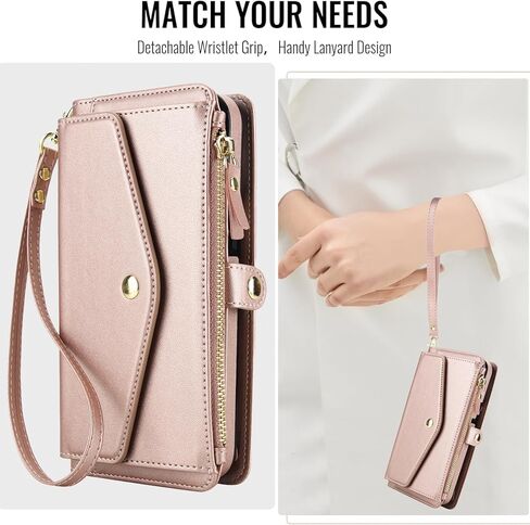 Asuwish Phone Case for Samsung Galaxy A36 5G Wallet Wallet متوافق مع Magsafe RFID Screen Screen Crossbody Lanyard حزام حامل بطاقة Slot Slot Slot Slot in Saudi Arabia