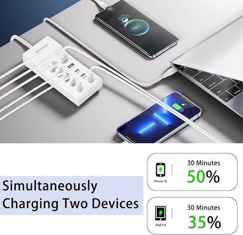 محطة شحن سطح مكتب USB 8 ، مناسبة لشحن أجهزة متعددة في وقت واحد ، متوافقة مع الهواتف المحمولة والأجهزة اللوحية وسماعات Bluetooth وأجهزة شحن USB الأخرى in Kuwait