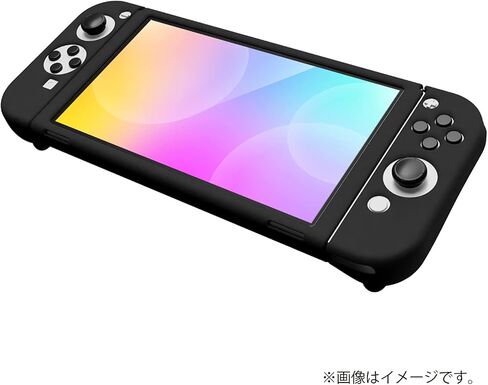 ニンテンドースイッチ 有機 el モデル用本体保護カバー & グリップ『シリコングリップ swel (イエロー × パープル) 』 - التبديل in Kuwait