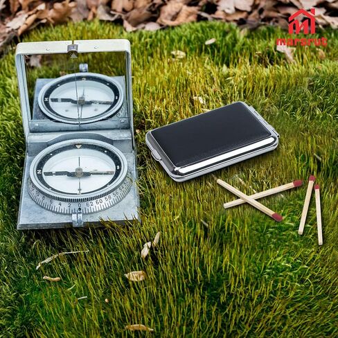 2pcs Metal Match Match Case Factless Steel Bostboxes مع مهاجم لوحة الاحتكاك ، MatchStick Holder Mini Vintage تخزين محمولة قابلة لإعادة الاستخدام في المدفأة المائية في الخارج للتخييم الأسود في الهواء الطلق in Saudi Arabia
