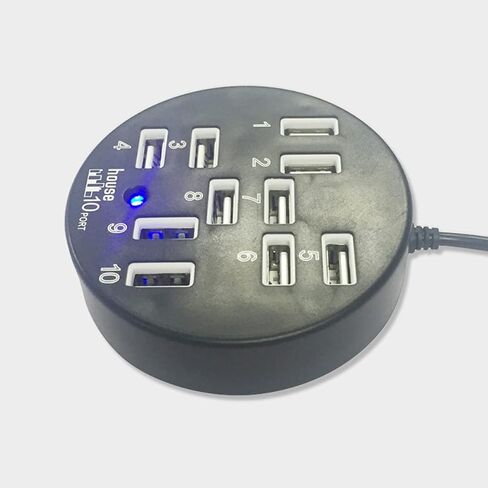 Housoutil USB SPLITTER 10 PORT USB HUB محمول ملحق بيانات DATARATY CABLE COLLECTION in Saudi Arabia