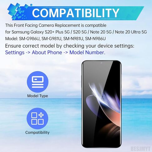 Front Camera Replacement for Samsung Galaxy S20+ Plus 5G S20 5G Note 20 5G Note 20 Ultra 5G Selfie Camera Part Replacement Front Facing Camera Replacement SM-G986U G981U N981U N986U in Saudi Arabia