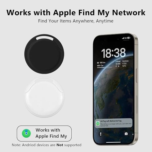Air Tracker Tags-4Pack, Smart Bluetooth Tracker Tag, Works with Apple Find My APP (iOS Only), Keys Finder and Item Locator for Luggage, Backpack, Suitcase, Pets and more, Waterproof Tracking Tag in Saudi Arabia