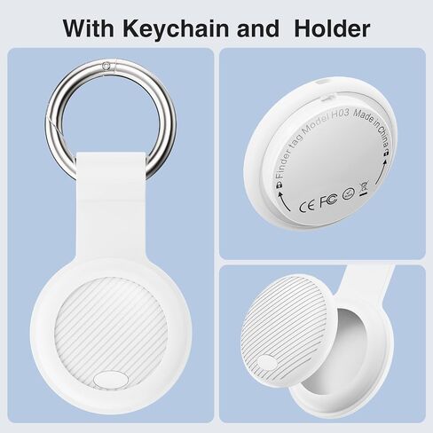Air Smart Tracker Tags-2 Pack - GPS Tracker Bluetooth Key Finder Compatible with Apple Find My (iOS Only) with Silicone Case, IP68 Waterproof, 100dB Loud Beep for Bike, Wallets, Luggages, Bags in Saudi Arabia