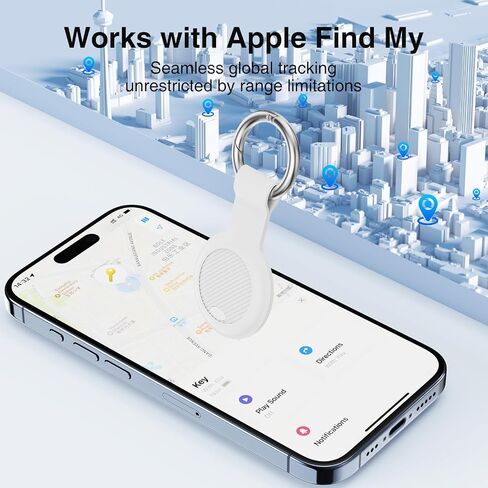 Air Smart Tracker Tags-2 Pack - GPS Tracker Bluetooth Key Finder Compatible with Apple Find My (iOS Only) with Silicone Case, IP68 Waterproof, 100dB Loud Beep for Bike, Wallets, Luggages, Bags in Saudi Arabia
