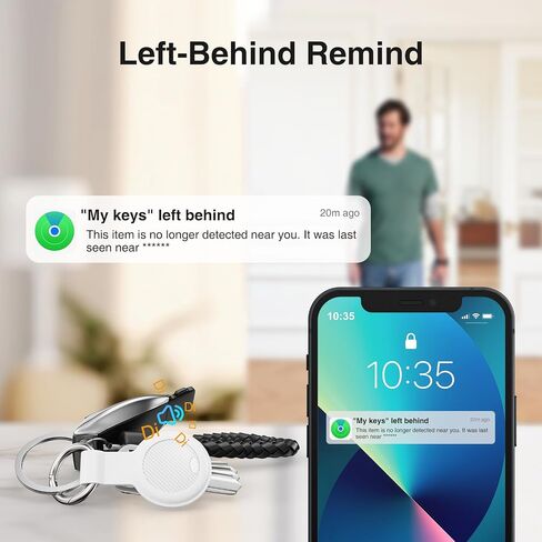 Air Smart Tracker Tags-2 Pack - GPS Tracker Bluetooth Key Finder Compatible with Apple Find My (iOS Only) with Silicone Case, IP68 Waterproof, 100dB Loud Beep for Bike, Wallets, Luggages, Bags in Saudi Arabia