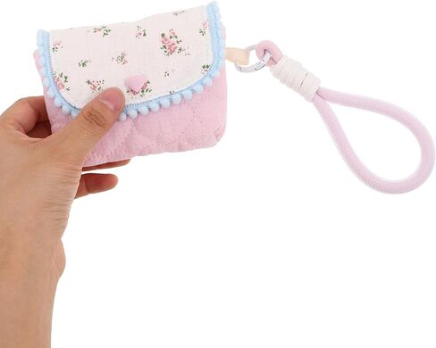 LOGOFUN Floral Cotton Camera Protective Pouch Portable Small Travel Organizer for Outdoor Photography Accessories - Pink in Saudi Arabia
