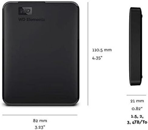 WD 3TB Elements Portable External Hard Drive - USB 3.0 - WDBU6Y0030BBK-WESN in Saudi Arabia