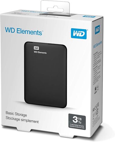 WD 3TB Elements Portable External Hard Drive - USB 3.0 - WDBU6Y0030BBK-WESN in Saudi Arabia