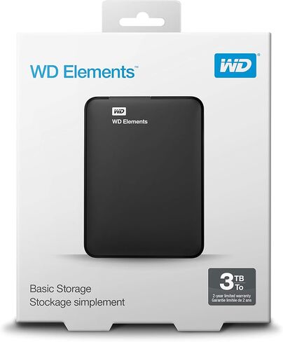WD 3TB Elements Portable External Hard Drive - USB 3.0 - WDBU6Y0030BBK-WESN in Saudi Arabia