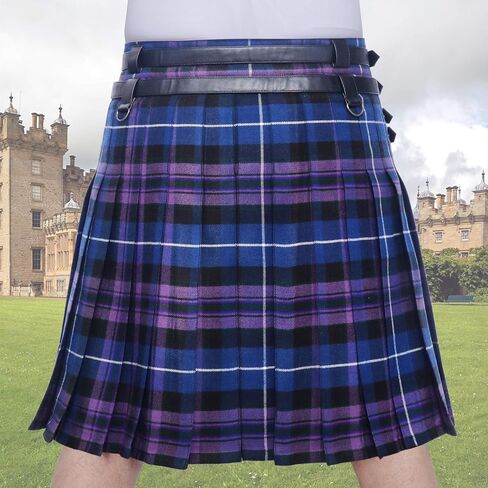 DSS KILTS- تنورة تارتان قابلة للتعديل 16 أونصة للرجال مع جيب أمامي قابل للفصل in Kuwait