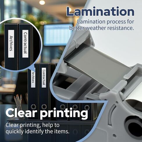 4-Pack Tze-231 Label Maker Refills for Brother Label Maker Tape, 12mm x 8m Laminated White Tape Replacement for Brother P-Touch Label Tapes, Pt-D600 Pt-D610bt Pt-P710bt Pt-P700 Pt- P910bt in Saudi Arabia