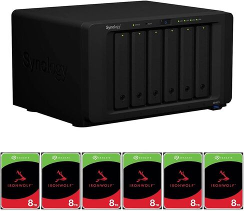 DiskStation DS1621+ 6-Bay NAS العلبة ، 4-core 2.2 جيجا هرتز ، ذاكرة الوصول العشوائي 4 جيجا بايت ، لا HDD مع 6x Ironwolf 8tb SATA III 3.5 "محرك أقراص صلبة داخلي ، 7200 دورة في الدقيقة in Kuwait