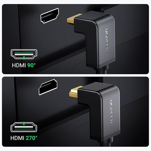 Ugreen NAS DH4300 Plus 4-bay Desktop NAS ، حزمة تخزين متصلة بالشبكة (Diskless) مع كابل HDMI الأيمن 4K 90 درجة HDMI سلك 3.3 قدم in Saudi Arabia