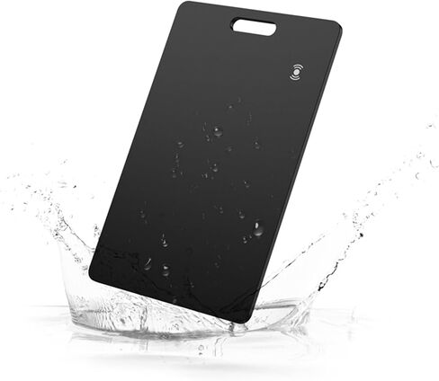Android Smart Item Tracker Locator - SEVEN SWAN Bluetooth for Google Finder Card with Wireless Charging & 3-Month Battery for Credit Cards Black in Saudi Arabia