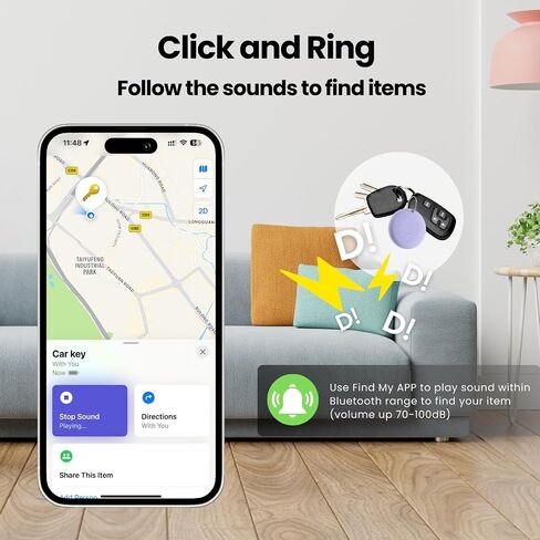 Mini Smart Tags Tracker Work with Apple Find My (iOS Only), IP67 Waterproof, Keys Finder and Item Locator for Keys, Bags,Luggage and More (Not for Android) (Macaroon, 5 Pack) in Saudi Arabia