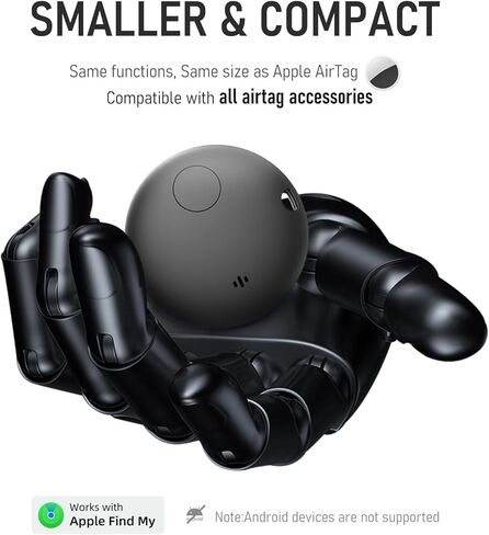 IP68 البديل المقاوم للماء ، يعمل Finder Smart Tag Key مع Find My (iOS Only) ، Tracker Bluetooth ، موقع Finder للمفاتيح ، الأمتعة ، حقيبة الظهر ، Wallet (Black ، 1 Pack) in Kuwait