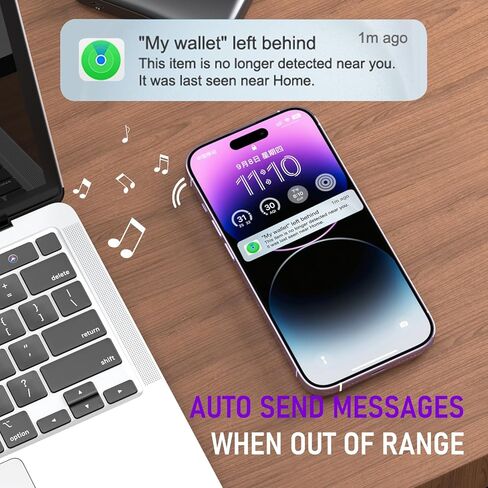 IP68 البديل المقاوم للماء ، يعمل Finder Smart Tag Key مع Find My (iOS Only) ، Tracker Bluetooth ، موقع Finder للمفاتيح ، الأمتعة ، حقيبة الظهر ، Wallet (Black ، 1 Pack) in Kuwait