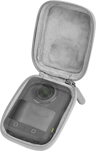 Geekria Carry Case لـ OSMO 360 ، حقيبة تخزين مضغوطة محمولة متوافقة مع حالة وقائية DJI Osmo 360 ، حالة تخزين السفر مع حزام معصم ، إكسسوارات كاميرا الحركة (رمادي فاتح) in Saudi Arabia