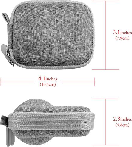 Geekria Carry Case لـ OSMO 360 ، حقيبة تخزين مضغوطة محمولة متوافقة مع حالة وقائية DJI Osmo 360 ، حالة تخزين السفر مع حزام معصم ، إكسسوارات كاميرا الحركة (رمادي فاتح) in Saudi Arabia