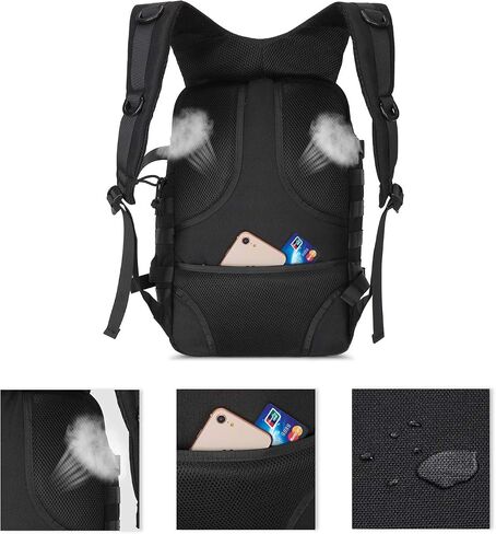 MOSISO 30L Military Tactical Backpack for Men, Army Backpack Military Daypack 3 Day Assault Pack Hiking Rucksack Bug Out Bag, Black in Saudi Arabia
