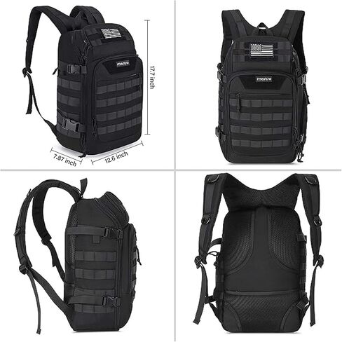 MOSISO 30L Military Tactical Backpack for Men, Army Backpack Military Daypack 3 Day Assault Pack Hiking Rucksack Bug Out Bag, Black in Saudi Arabia