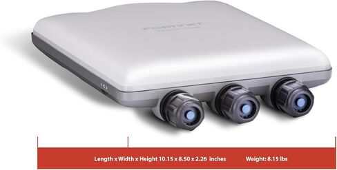Fortinet Fortiap 234g Racgedized Indoor/Outdoor Wi-Fi 6e Access Point | Tri-Radio 2.4 GHz + 5 GHz + 5 GHz / 6 GHz / Scanning | ما يصل إلى 574 ميجابت في الثانية + 1201 ميغابت في الثانية + 2402 ميغابت في الثانية (FAP-234G-A) in Saudi Arabia