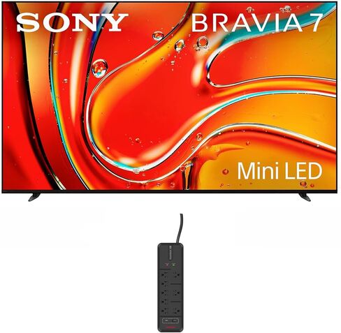 Sony K75xr70 75 بوصة 4K Bravia LCD MINI LED ARRAY ARRAY HDR Google TV مع حامية AudioQuest G8 8-OTLET USB-A/USB-C AC AC (2024) in Saudi Arabia
