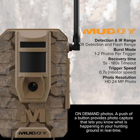 MUDDY Mitigator 2.0 24MP Cellular Camera Combo with 720p Video and Versatile Mounting (Brown, 4-Pack) Bundle with All-in-One High Speed Card Reader (5 Items) in Saudi Arabia