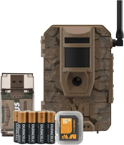 Muddy Mitigator 2.0 24MP كومبو خلوي مع فيديو 720 بكسل وحزمة تصاعد متعددة الاستخدامات (بني ، 4 عبوات) مع قارئ بطاقة عالية السرعة (5 عناصر) in Kuwait