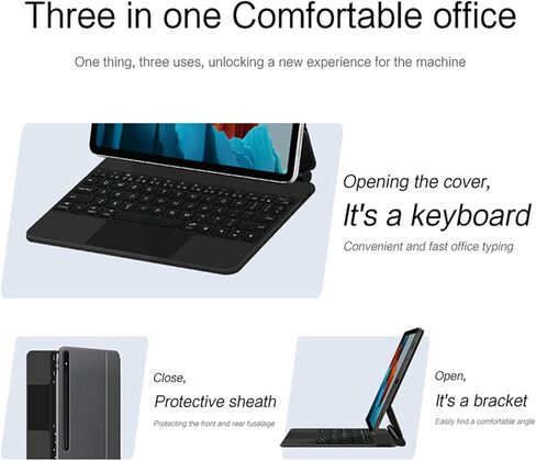 Keyboard Case for Samsung Galaxy Tab S8 Ultra 14.6inch SM-X900/SM-X906B Tablet, Magic-Style Keyboard with Multi-Touch Trackpad-Floating Cantilever Stand-Magnetic Case-Free Mouse in Kuwait