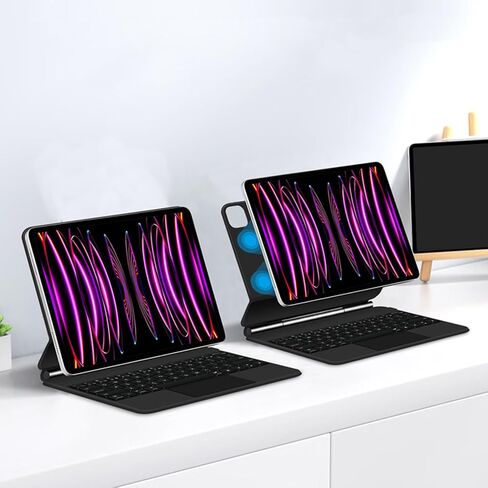 Keyboard Case for iPad Pro 11-inch (Released：2018/2020/2021/2022), Magic - Style Keyboard with Multi - Touch Trackpad – Floating Cantilever Stand – Magnetic Case - Free Mouse in Kuwait