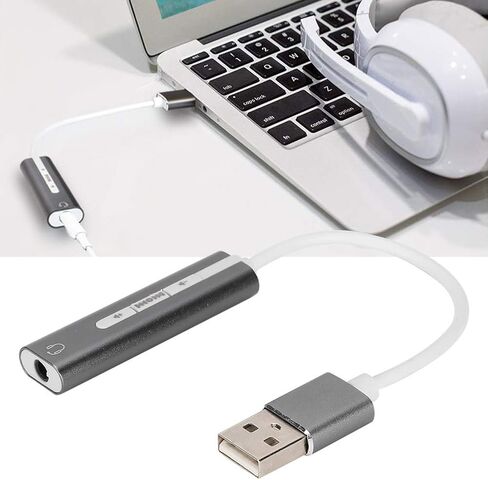 بطاقة صوت سعة 3.5 مم بطاقة صوت USB ، بطاقة صوت الكمبيوتر لجميع أنظمة الكمبيوتر 7.1 ستيريو ، بطاقة الصوت المتوافقة معنا و CN Headphones in Saudi Arabia