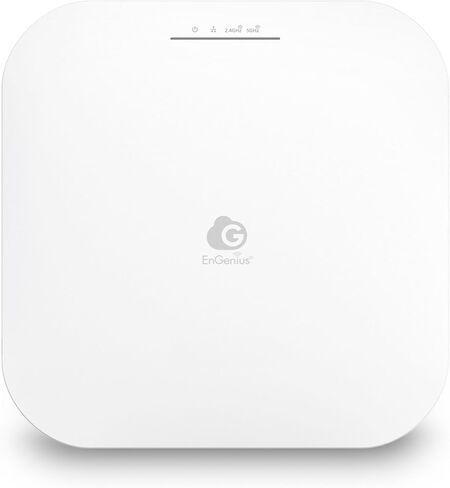 EnGenius ECW212L Wi-Fi 6 Lite 4x4 Indoor Access Point, Dual-Band AX, 2.5GbE PoE+, Up to 3.5Gbps, 1200 Sq Ft Coverage, 100 Devices, WPA3 Security, Mesh, Cloud-Managed, Ideal for Small Business & Retail in Saudi Arabia